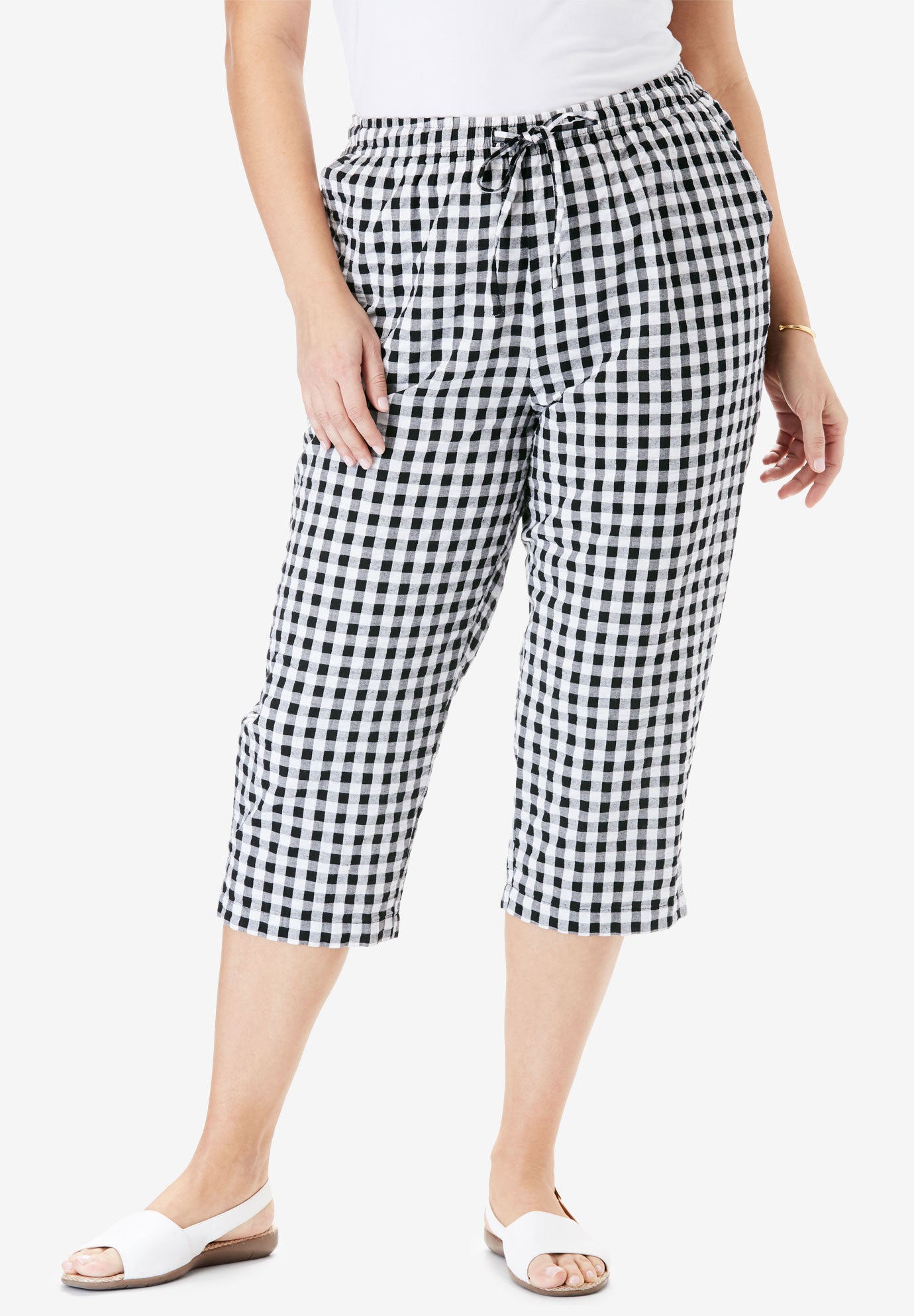 ladies seersucker capris