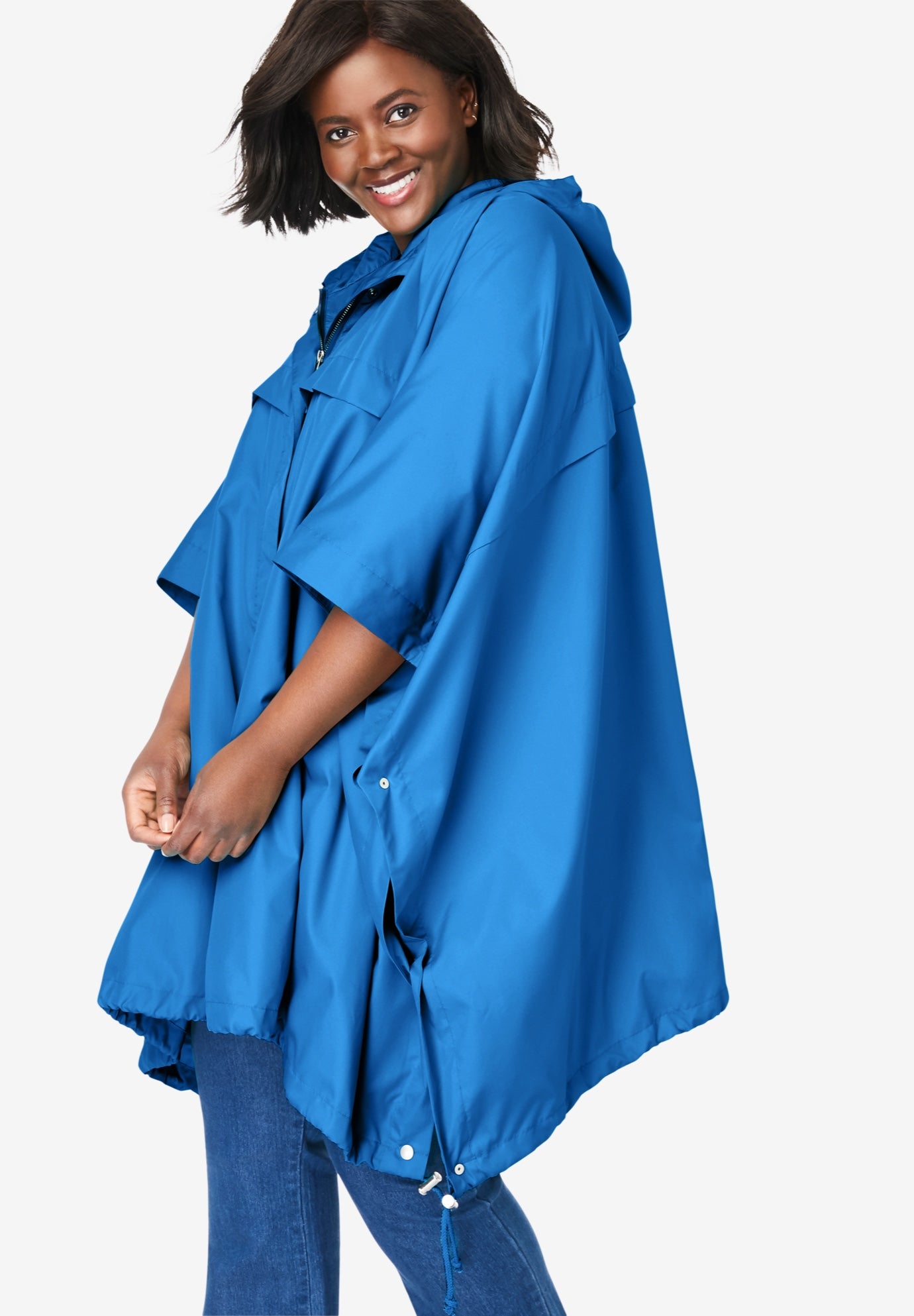 Packable Rain Cape Plus Size Rainwear Fullbeauty