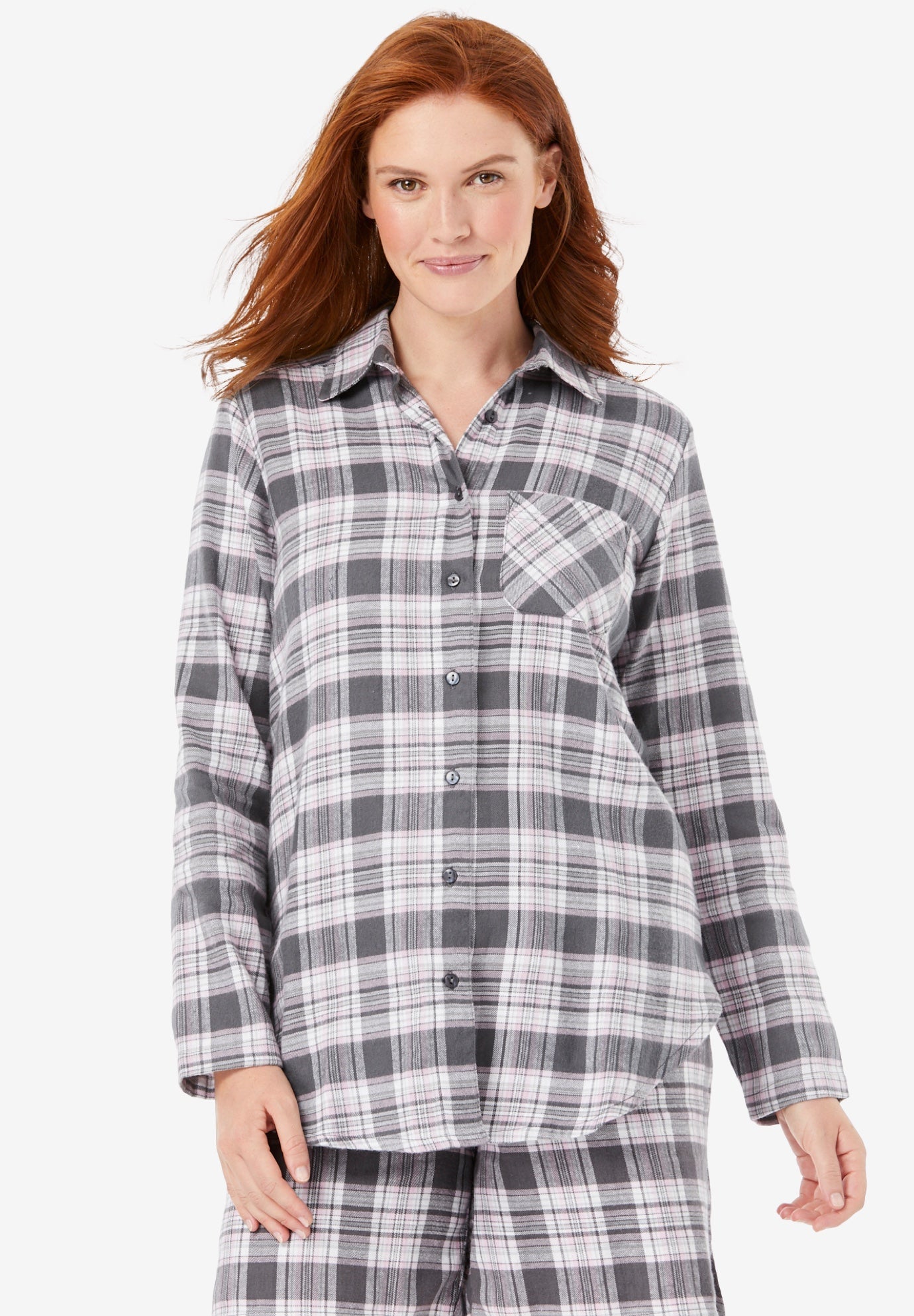 Flannel SnapFront Pajama Shirt Fullbeauty Outlet