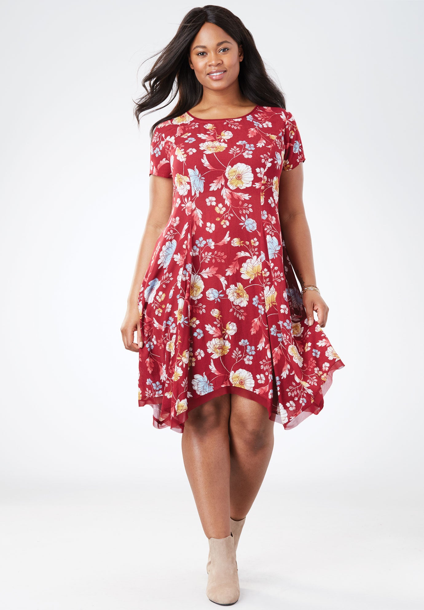 Short flowy dresses plus size top