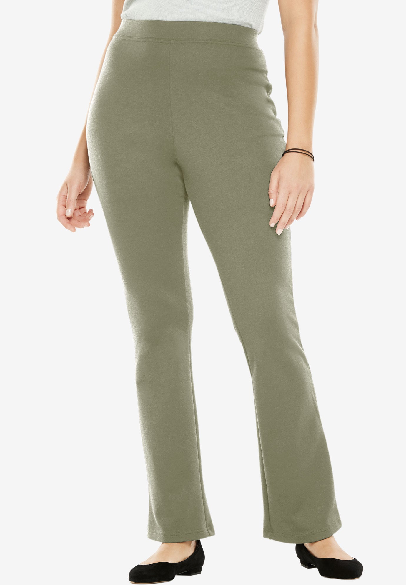 Bootcut Ponte Stretch Knit Pant Plus Size Pants Full Beauty