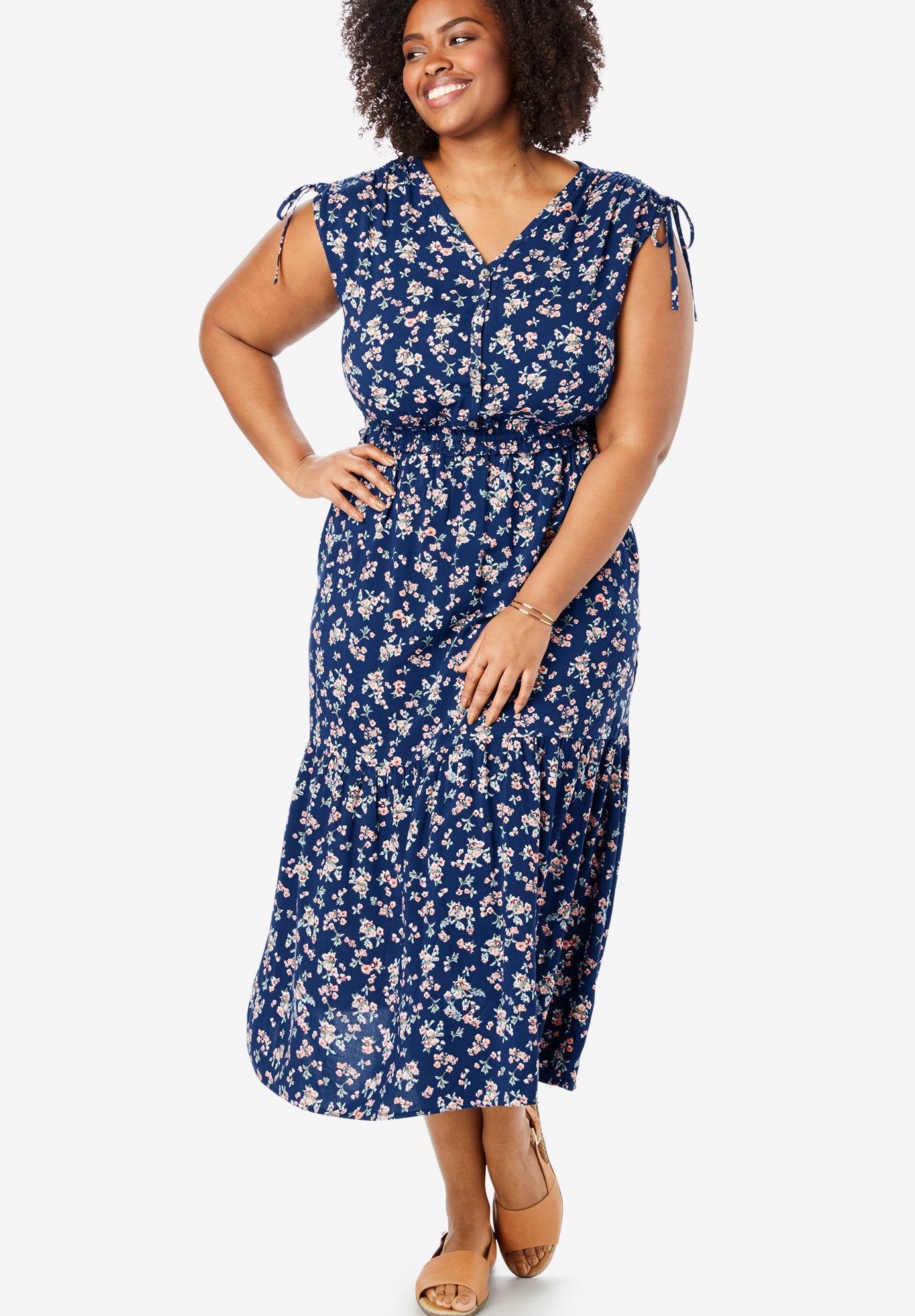 Sleeveless Midi Tiered Dress - Just $7