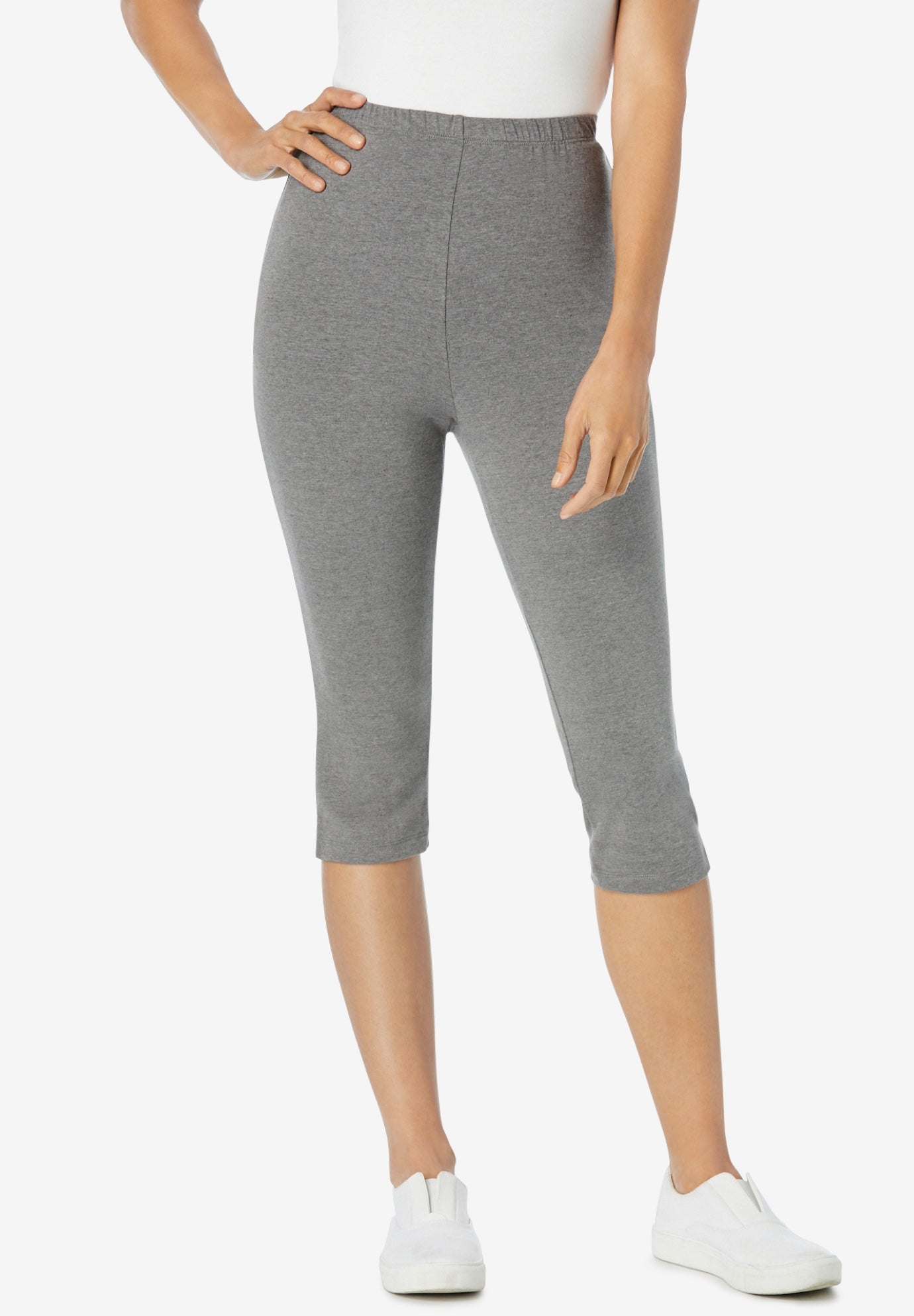 fullbeauty SPORT Womens Plus Size Active Capri Legging