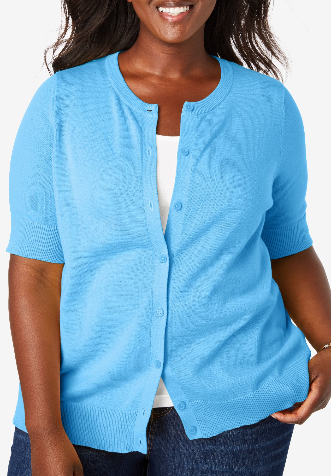 Perfect ElbowLength Sleeve Cardigan Plus Size Sweaters & Cardigans