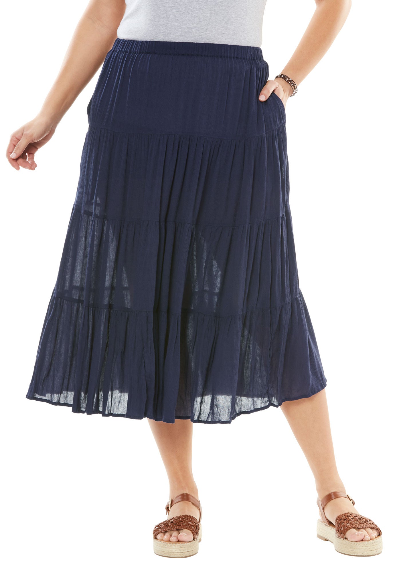 Crinkle skirt Fullbeauty Outlet