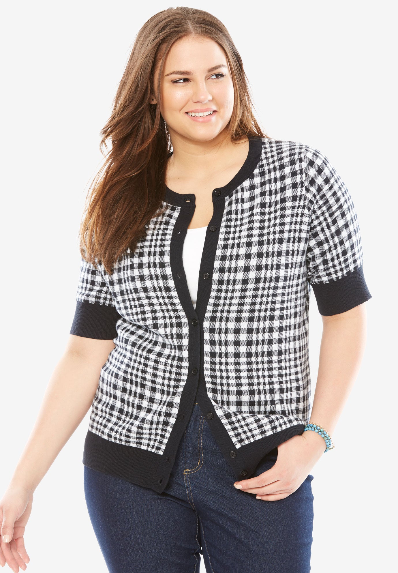 Perfect ElbowLength Sleeve Cardigan Plus Size Sweaters & Cardigans Fullbeauty