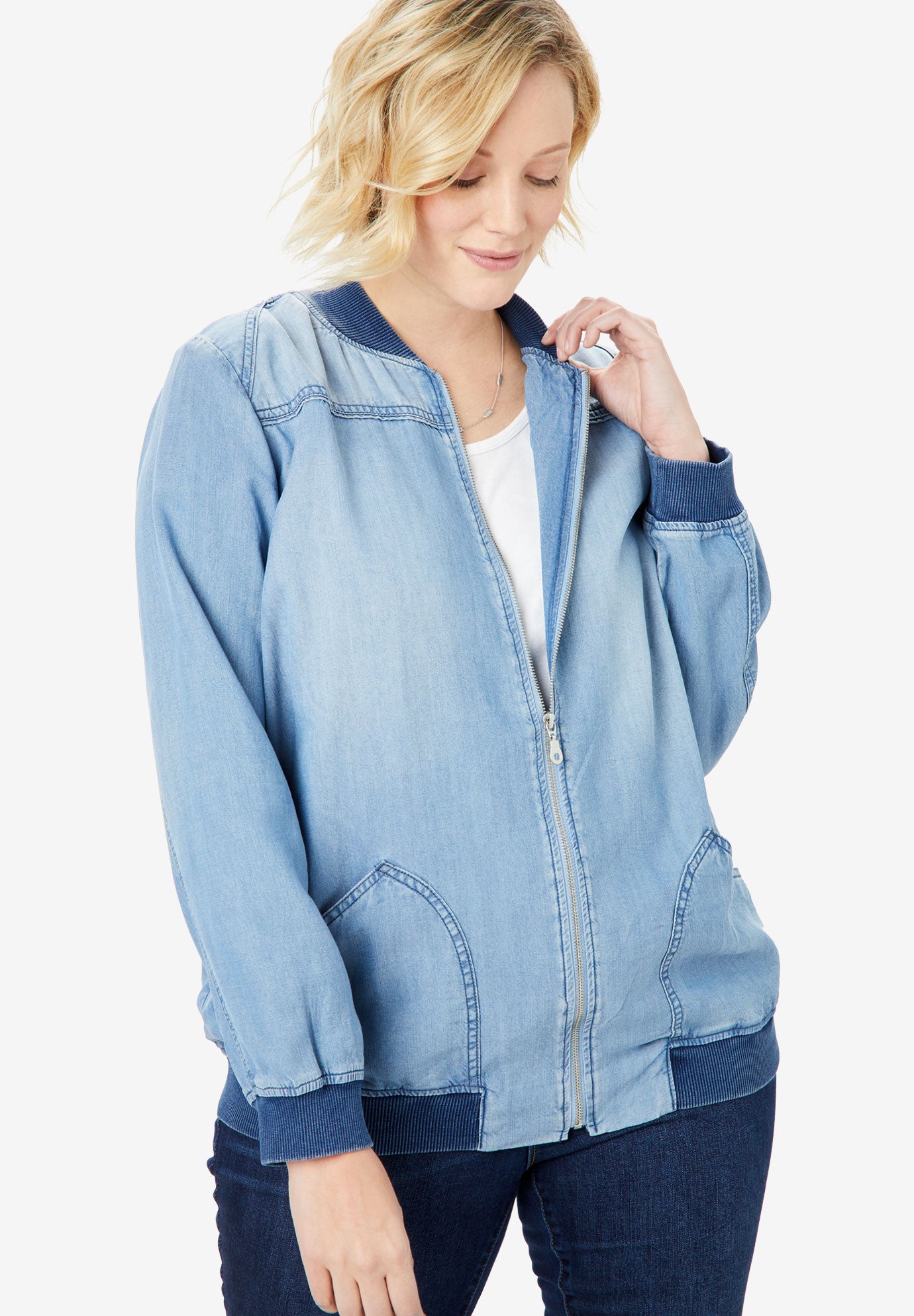 Denim Bomber Jacket Fullbeauty Outlet