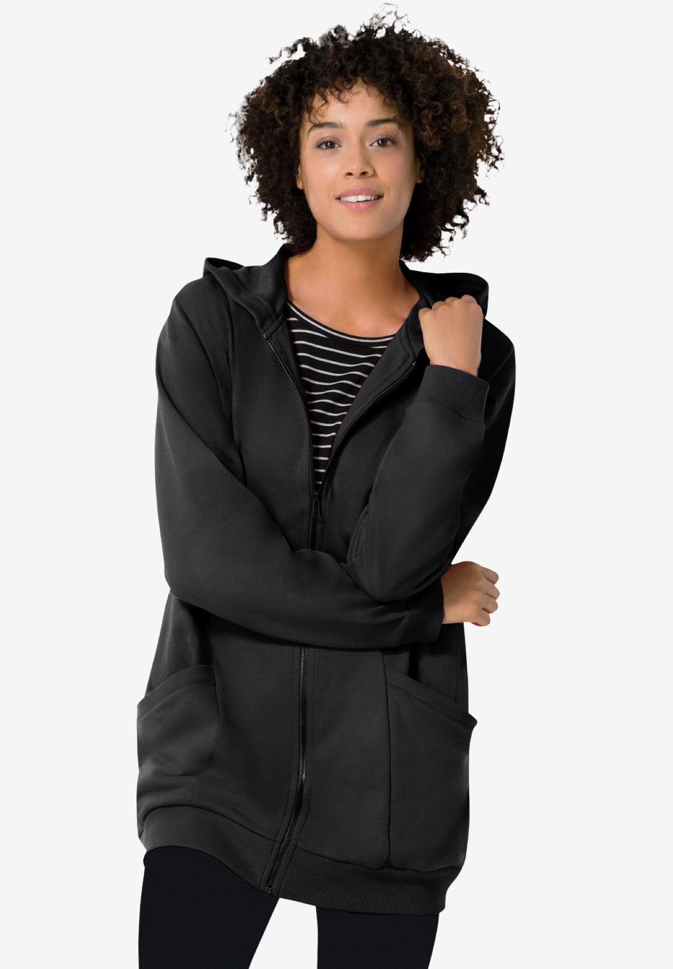 black tunic hoodie