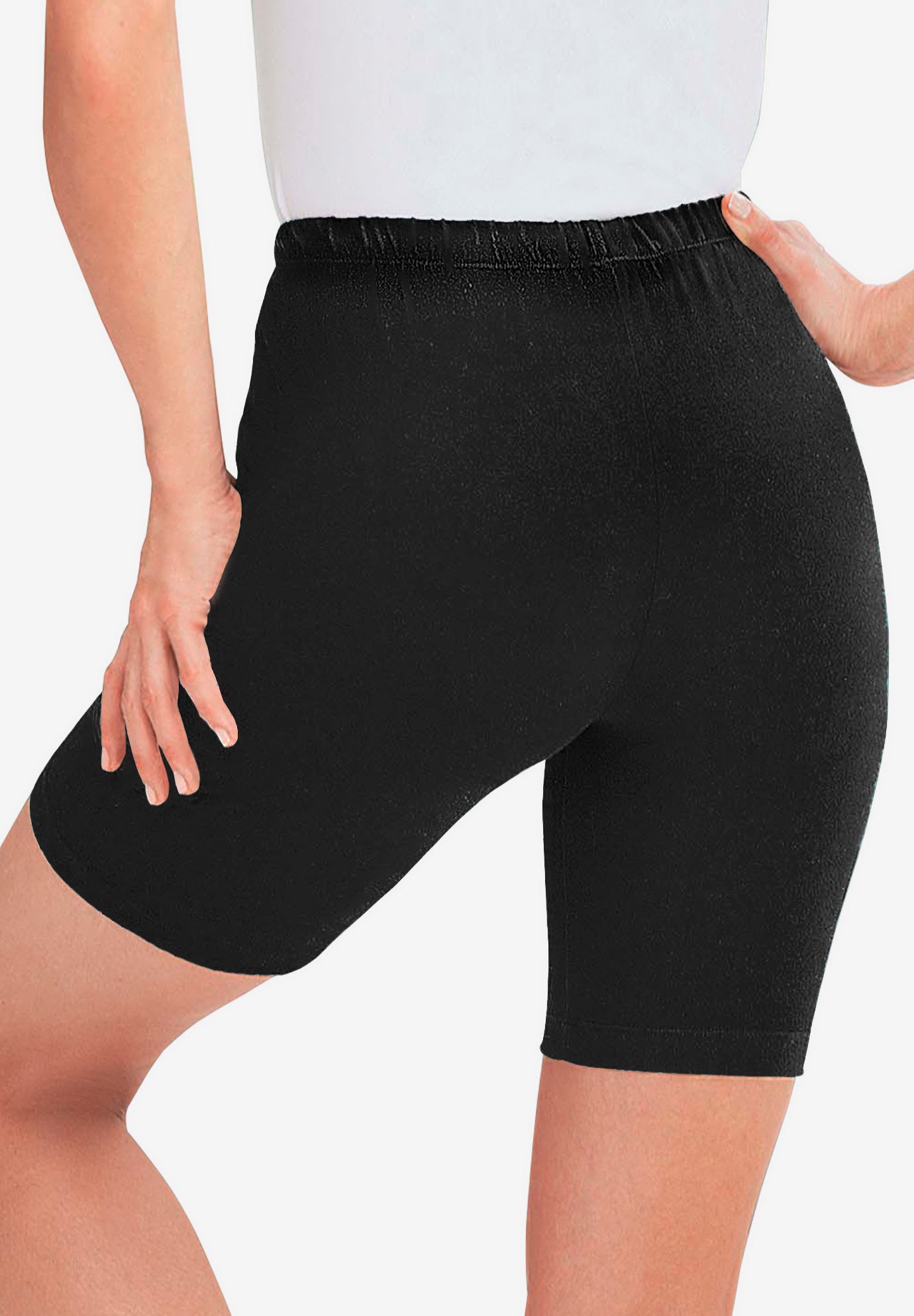 black biker shorts cotton