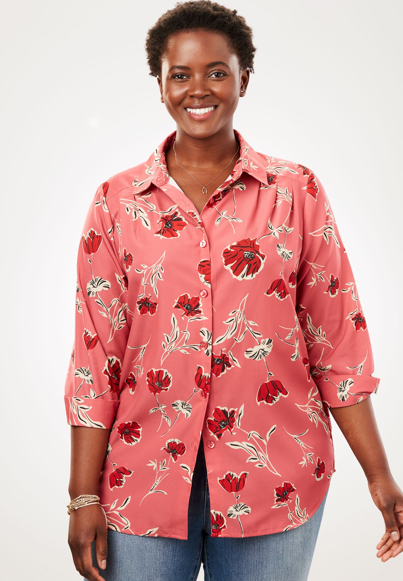 peachskin big shirt