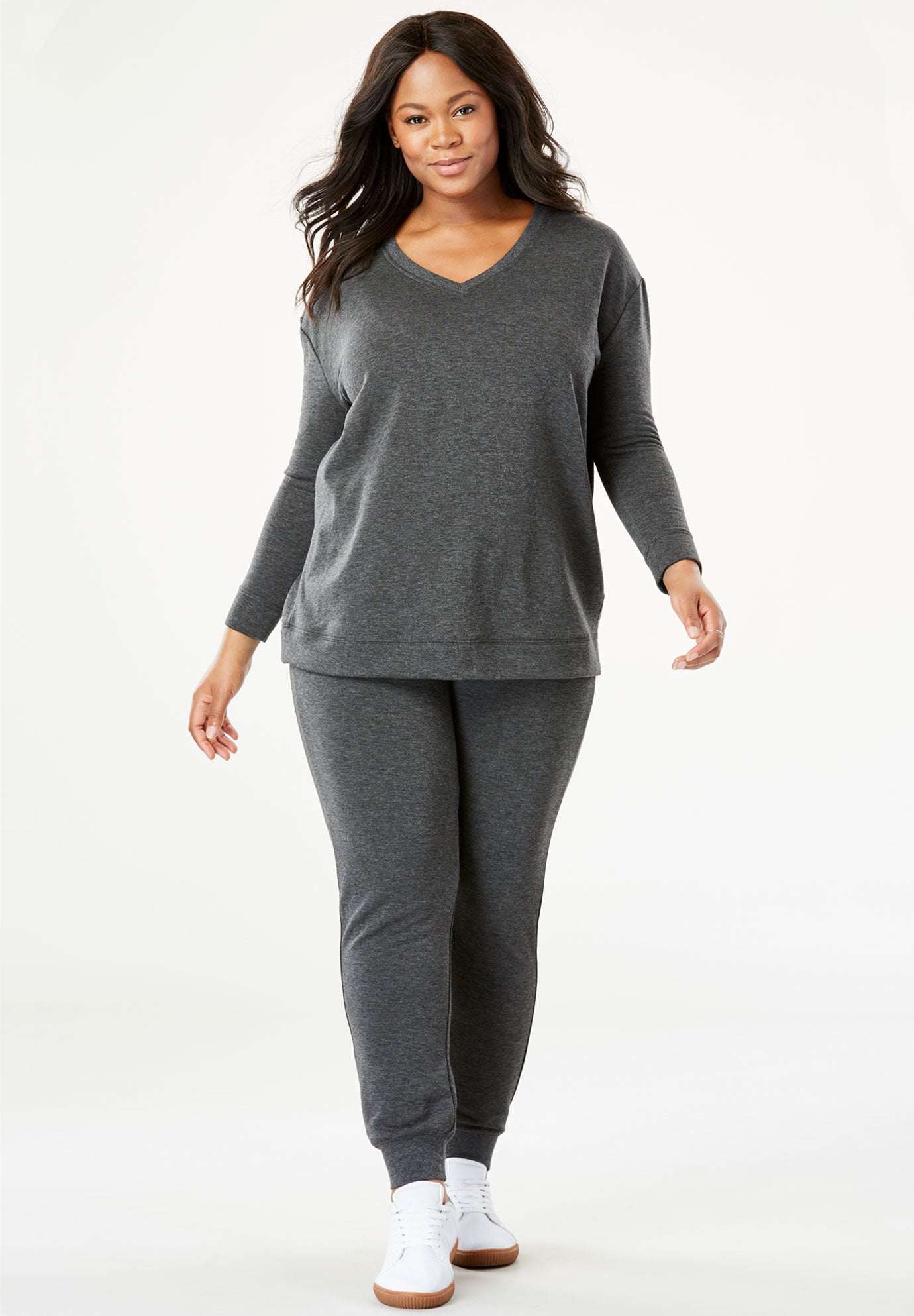 Cozy Fleece Jogger Set| Plus Size Active & Swimwear | Full Beauty