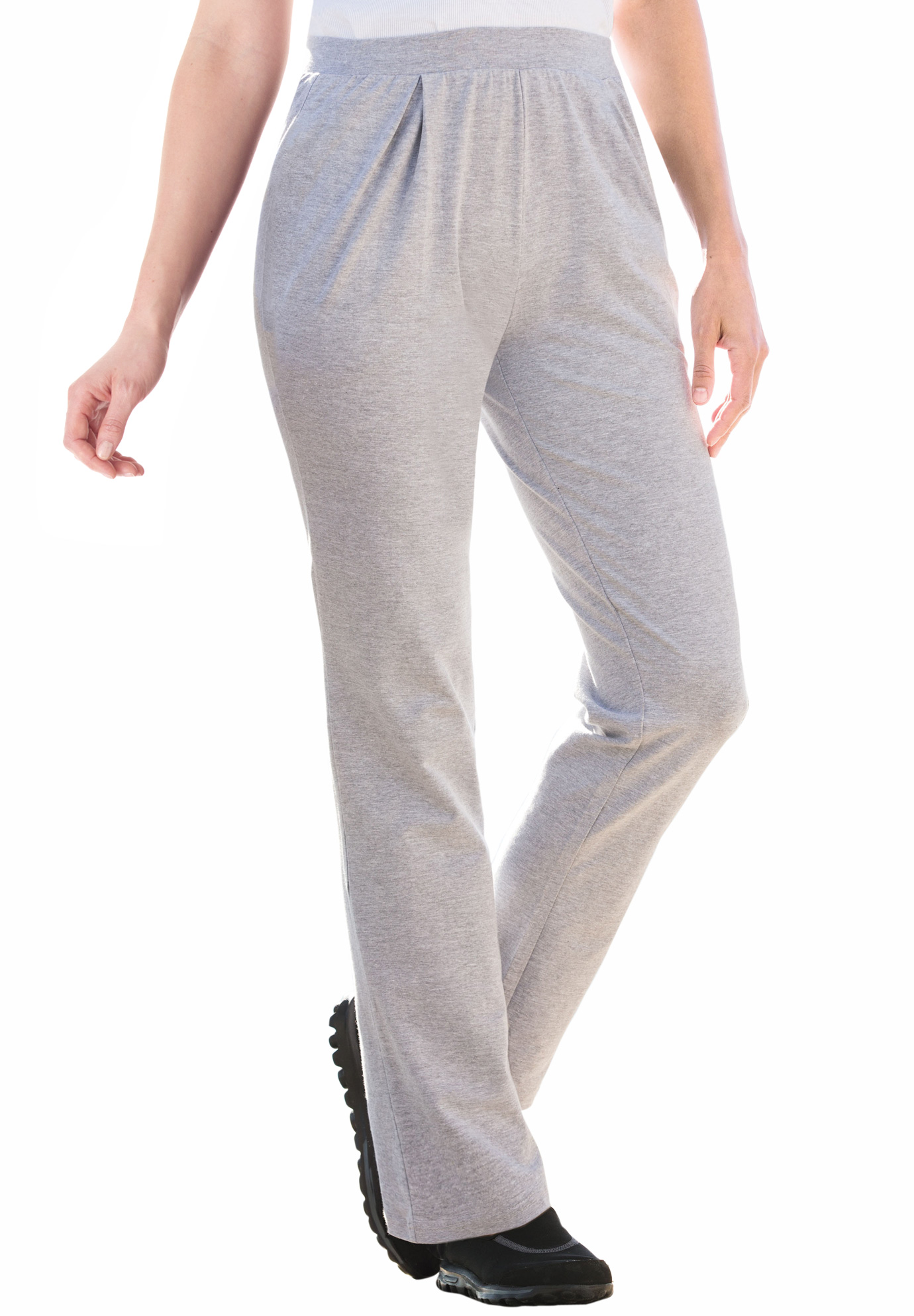 Woman Within® Pleat Front Knit Pants| Plus Size Pants | Fullbeauty