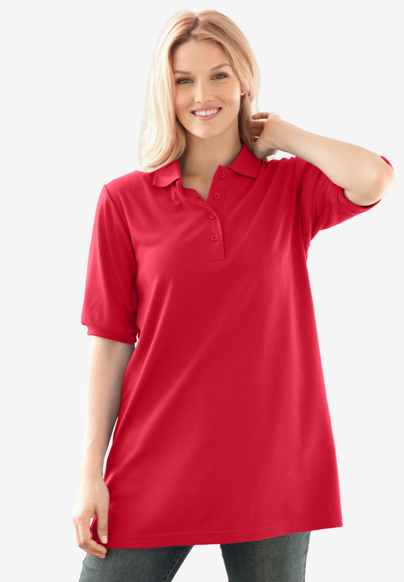 polo shirts with elbow length sleeves