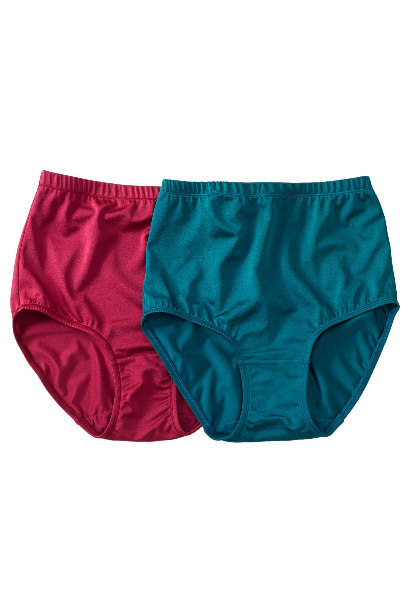 2Pack Satin Stretch FullCoverage Brief by Comfort Choice® Plus Size