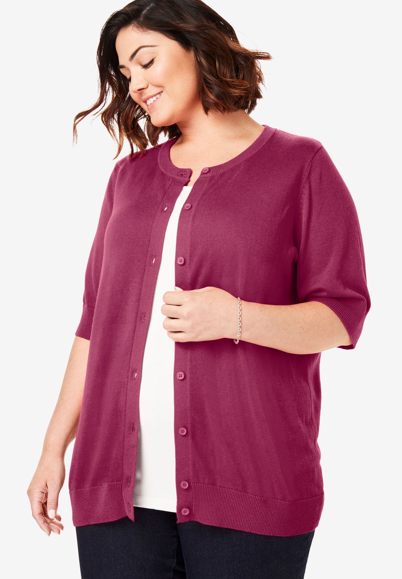 Perfect ElbowLength Sleeve Cardigan Fullbeauty Outlet