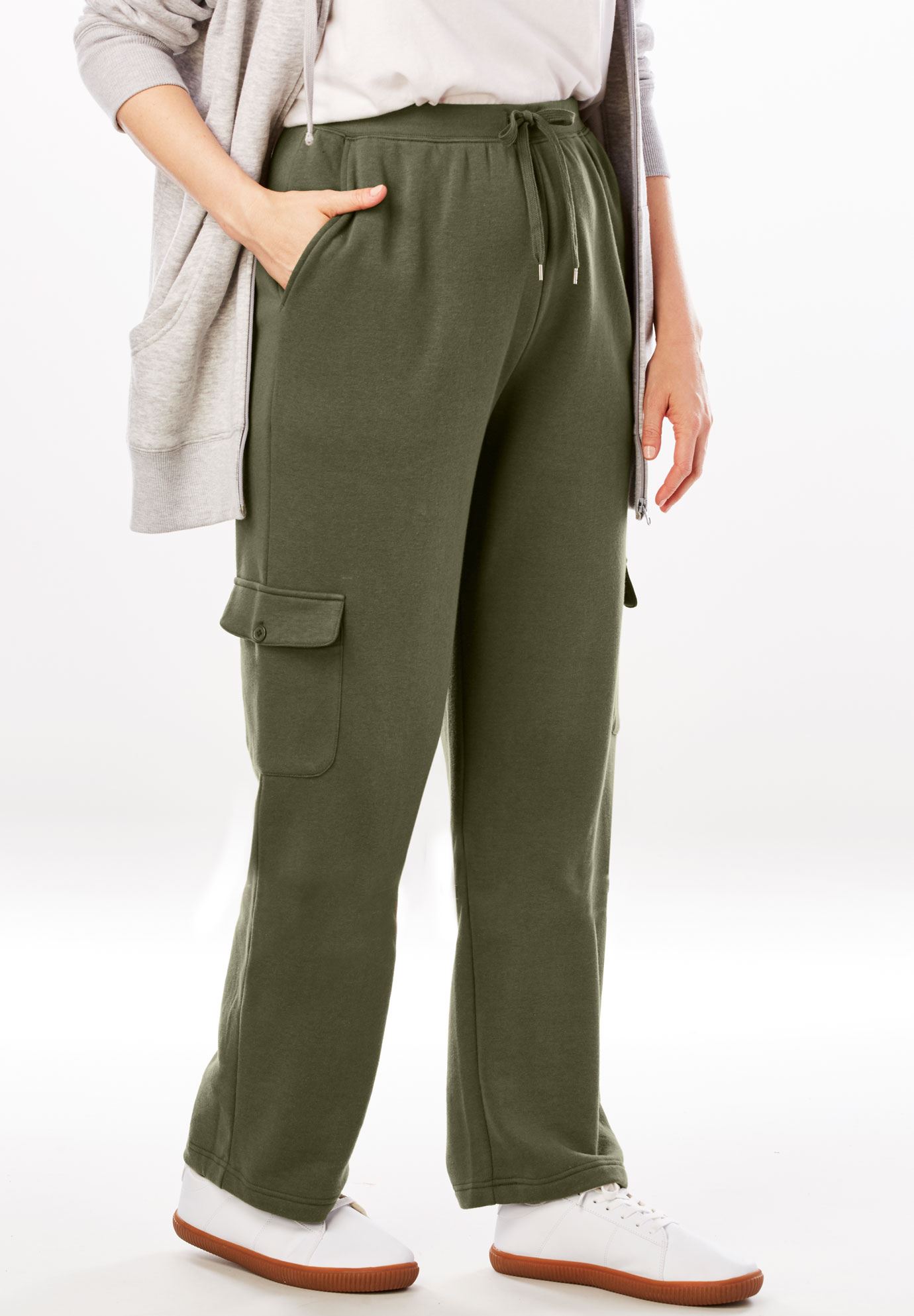 Better Fleece Cargo Sweatpant | Plus Size Pants | Full Beauty