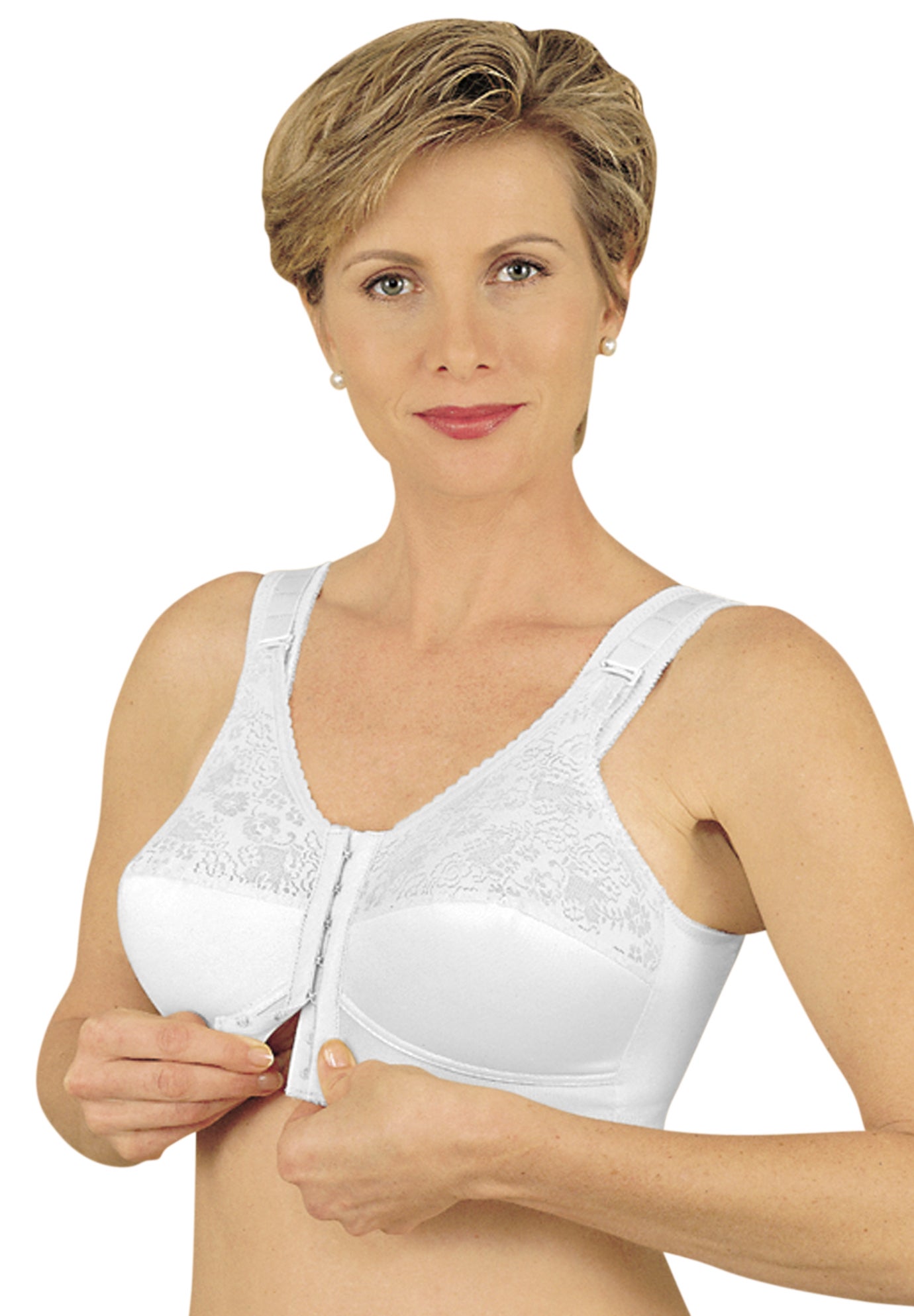 Front Hook Mastectomy Comfort Plus Bra by Jodee Plus Size Full