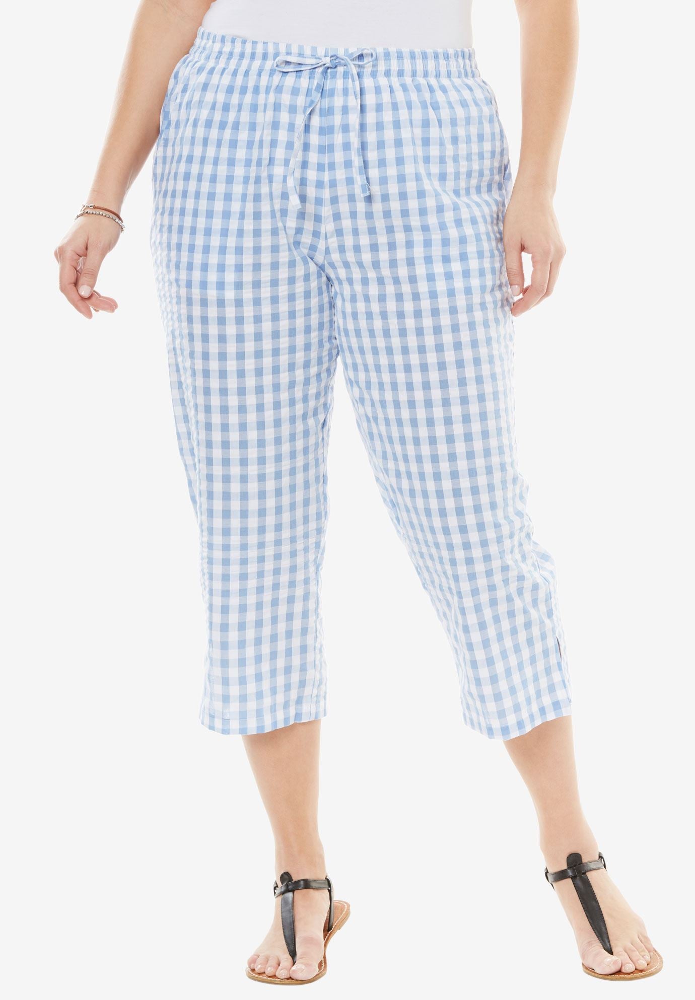 ladies seersucker capris