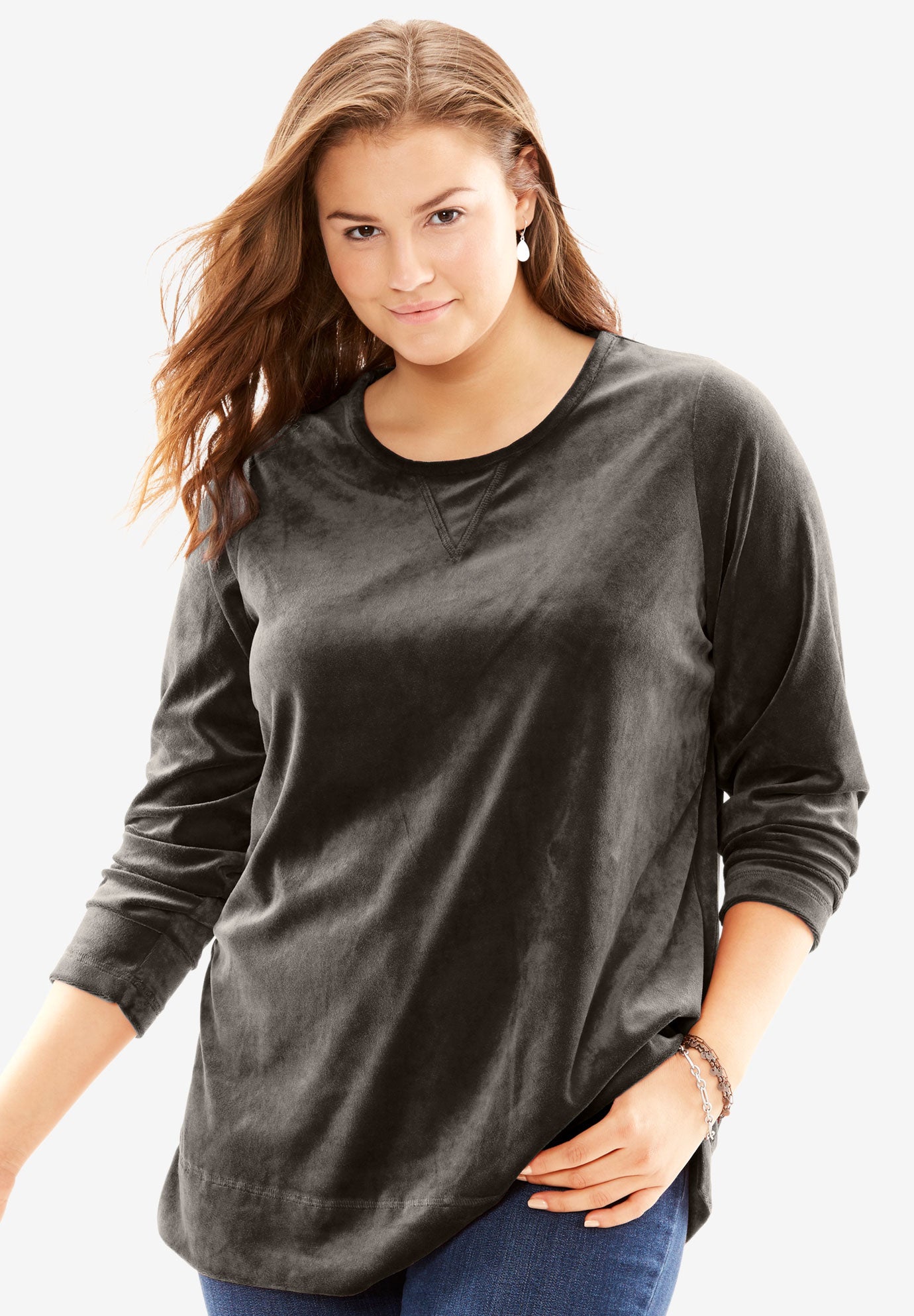 plush velour tunic sweatshirt plus size tunics full beauty full beauty size chart