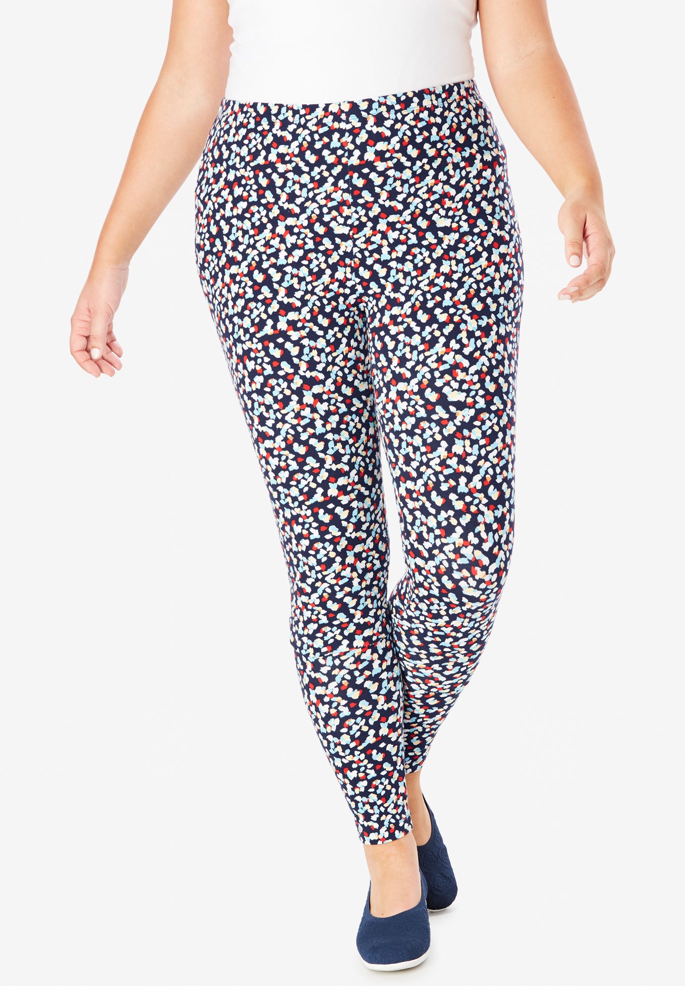 Stretch Cotton Printed Legging Plus Size Leggings Full Beauty