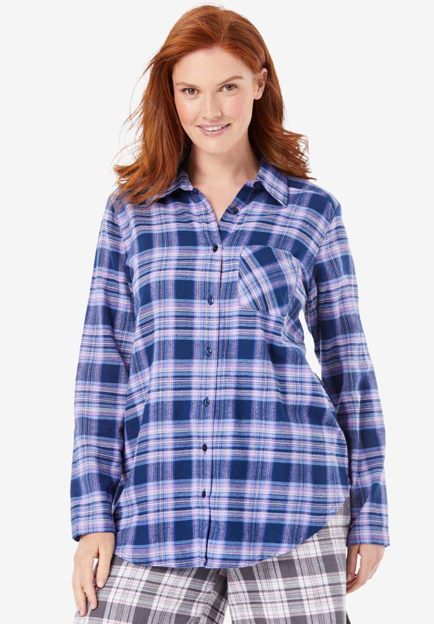 women's flannel pajama tops