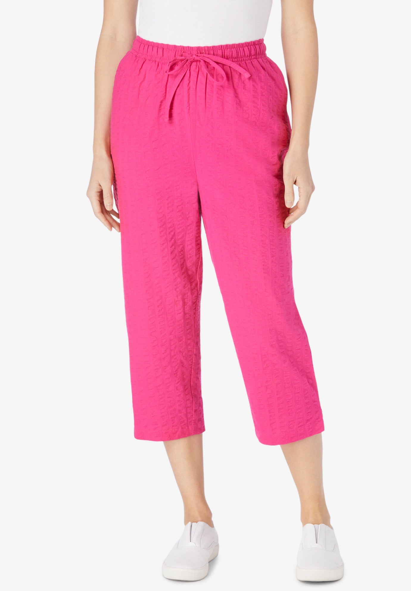 Seersucker capri pants store
