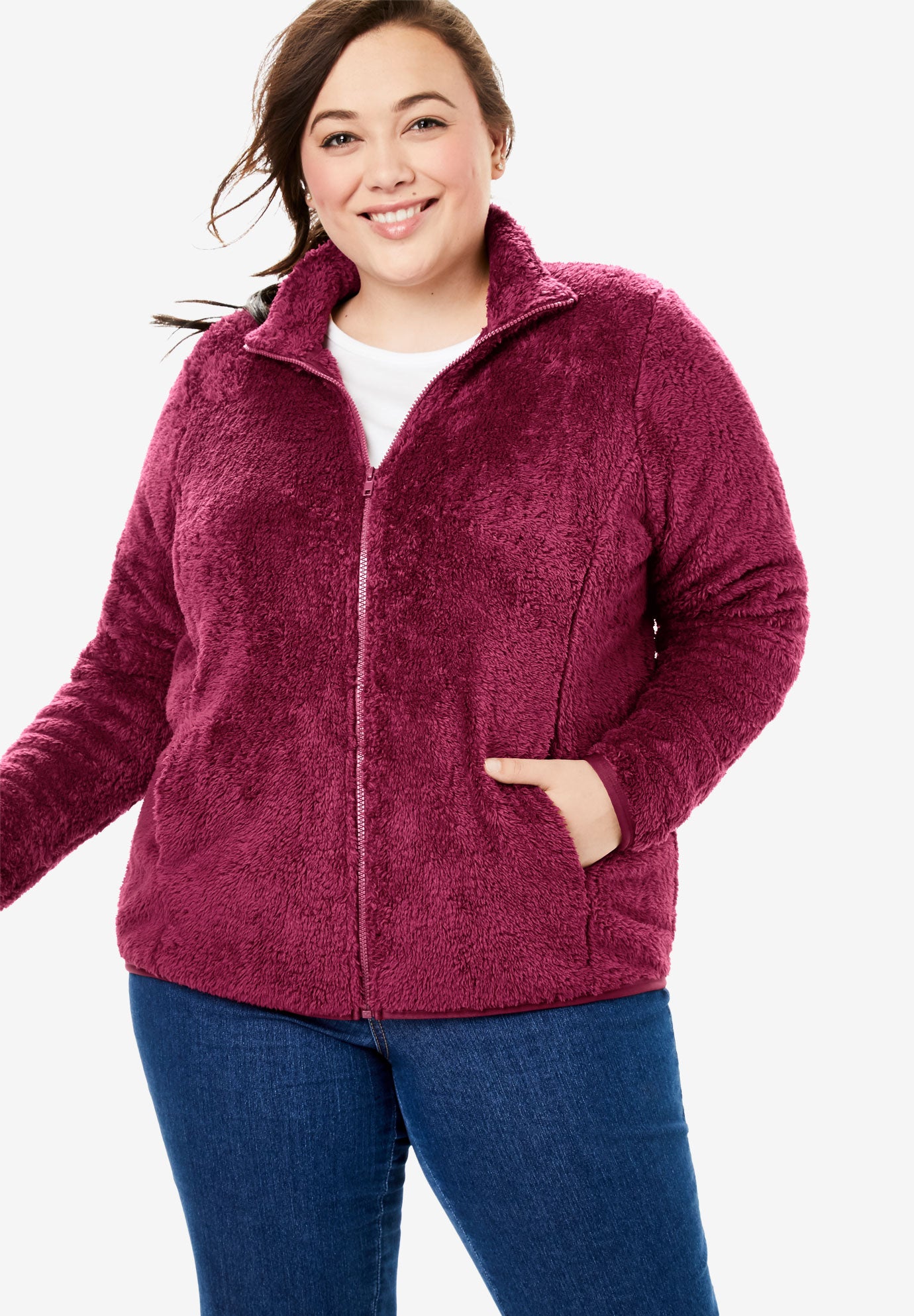 Fluffy Fleece Jacket Fullbeauty Outlet