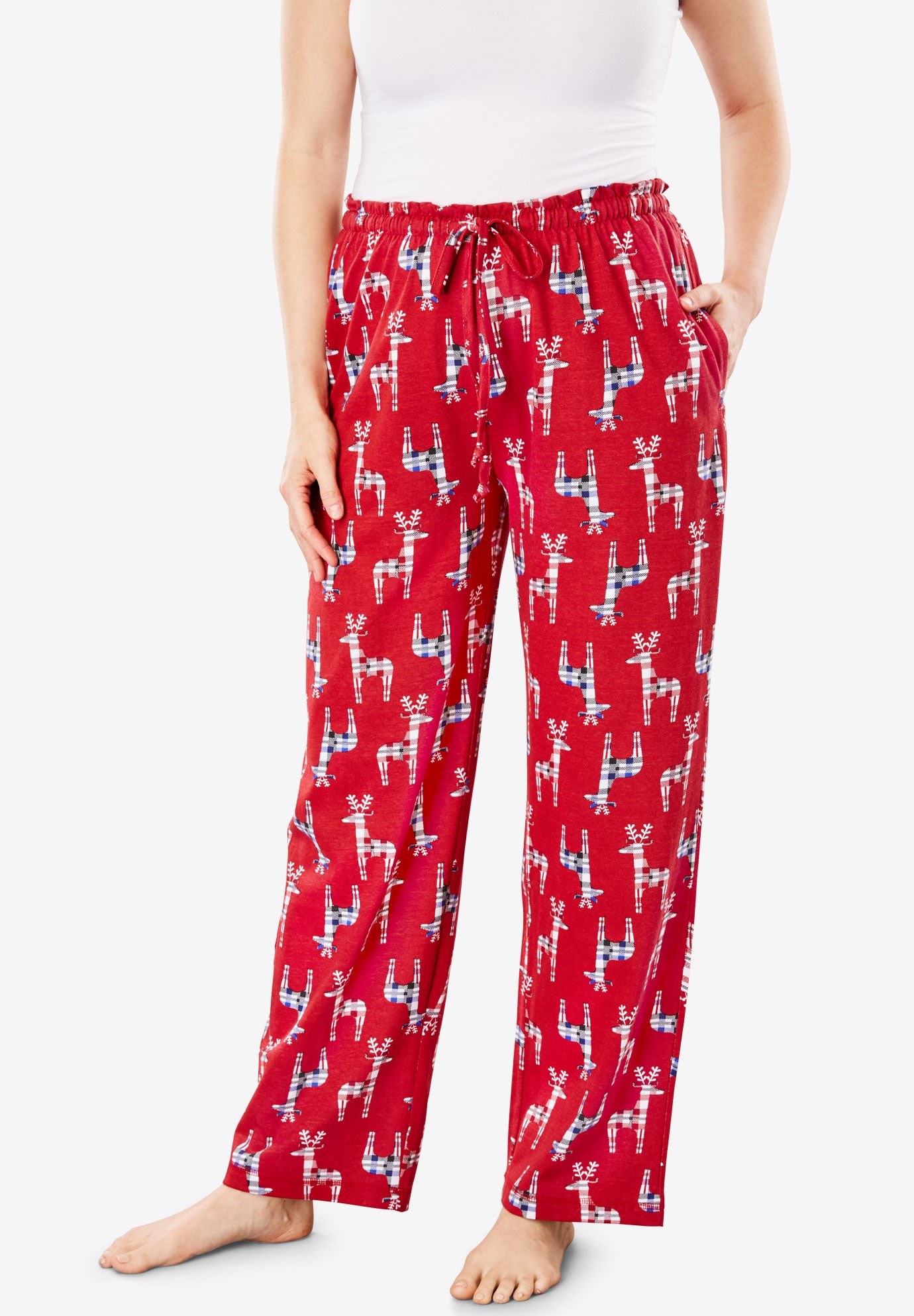 Knit Sleep Pant by Dreams & Co.® Plus Size Sleepwear Full Beauty