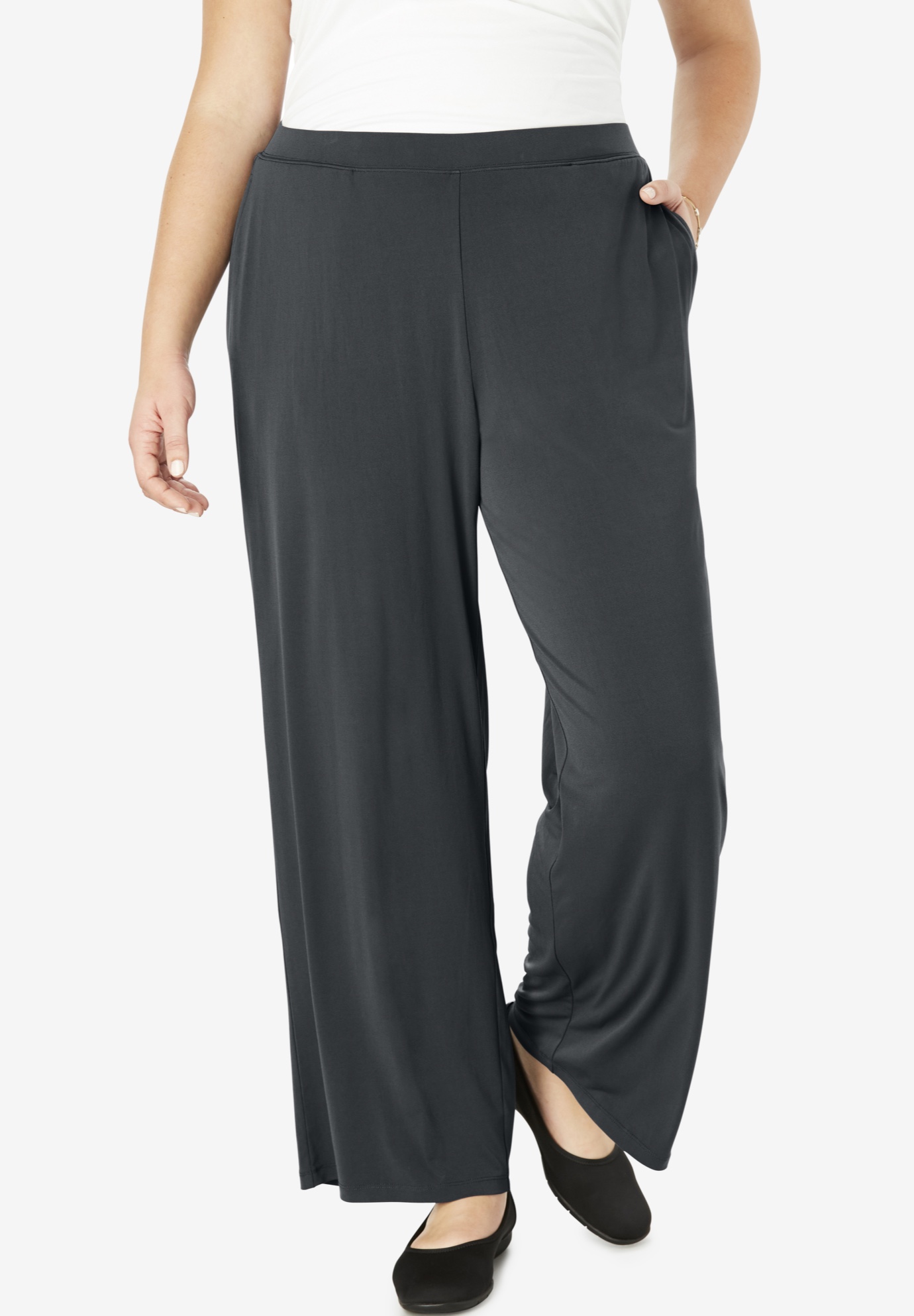 Simply Special Knit Wide Leg Pant | Plus Size Work Pants | Full Beauty