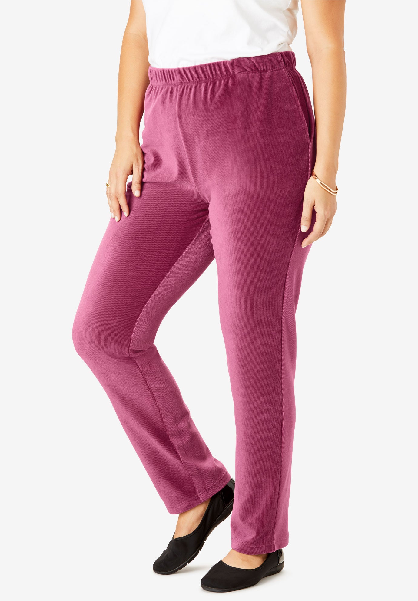 straight leg velour pants