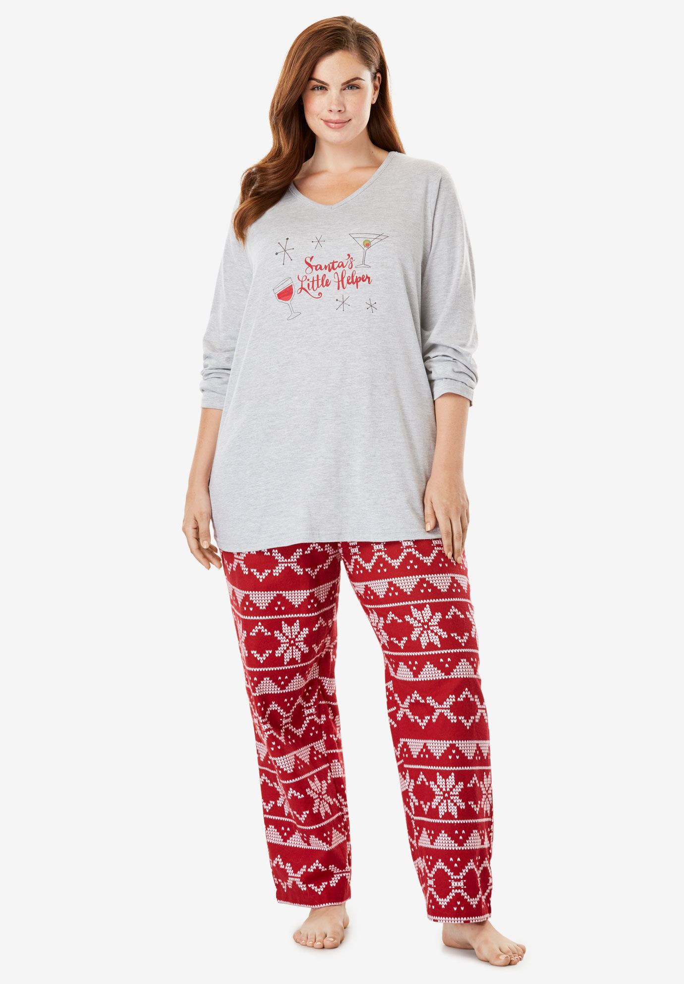 Cozy Pajama Set by Dreams & Co.® | Plus Size Women's Sets | Full Beauty