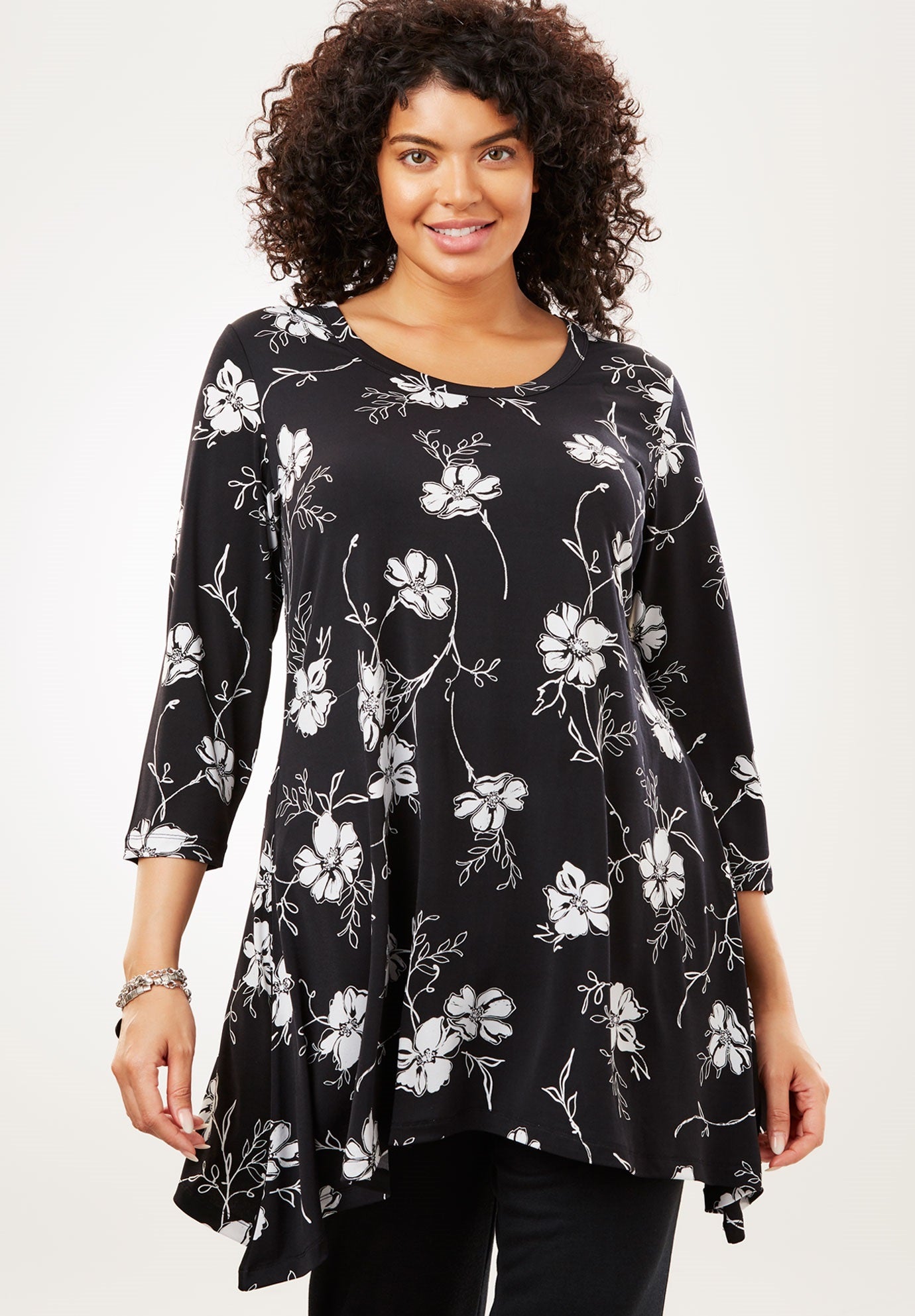 Sharkbite Hem Tunic | Plus Size Tunics | Full Beauty