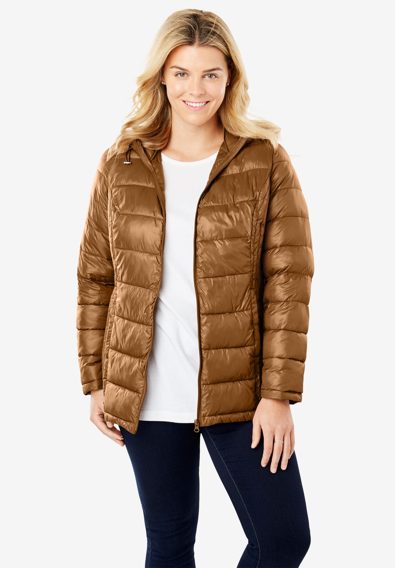 new look brown puffer jacket