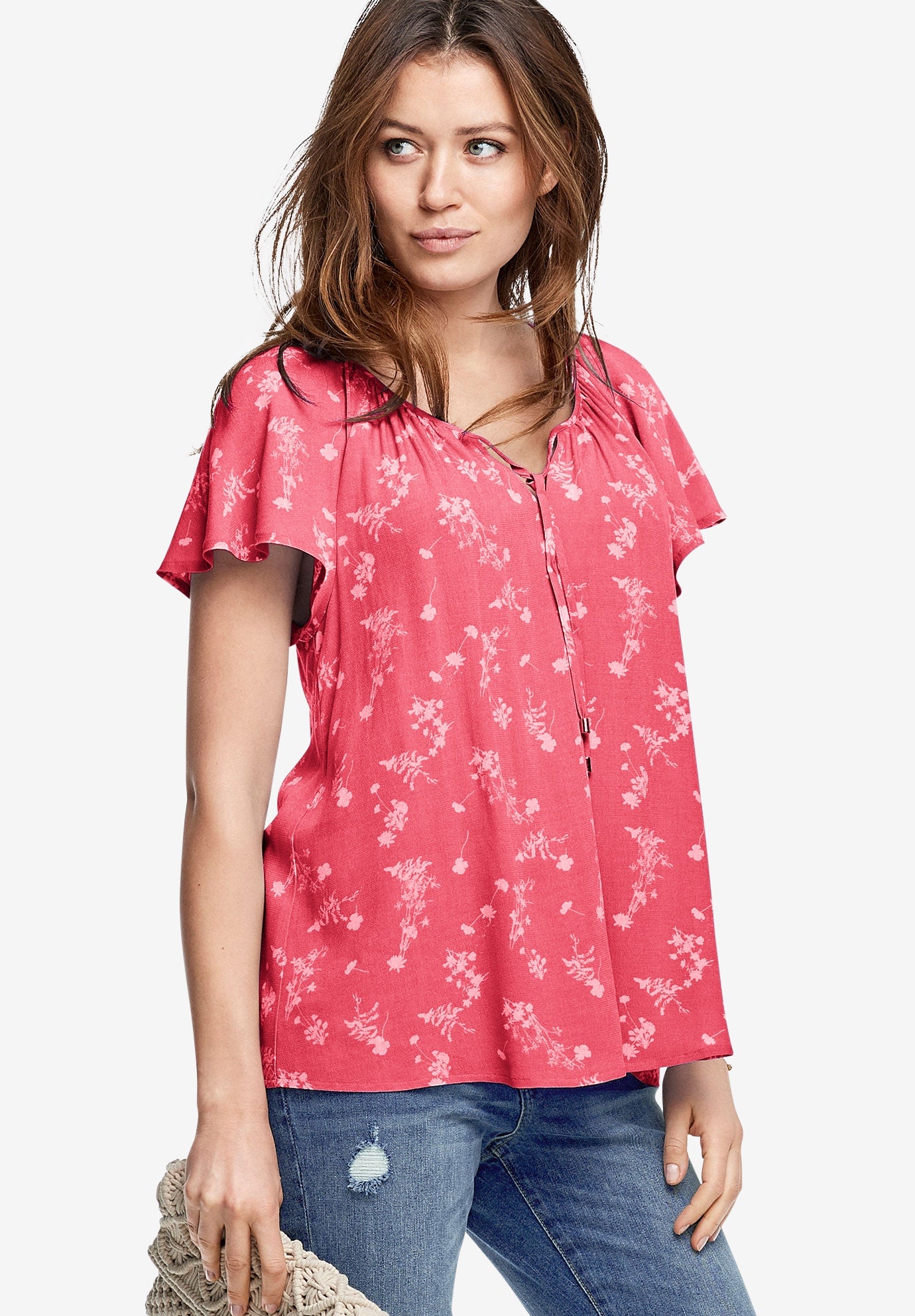flutter sleeve blouse