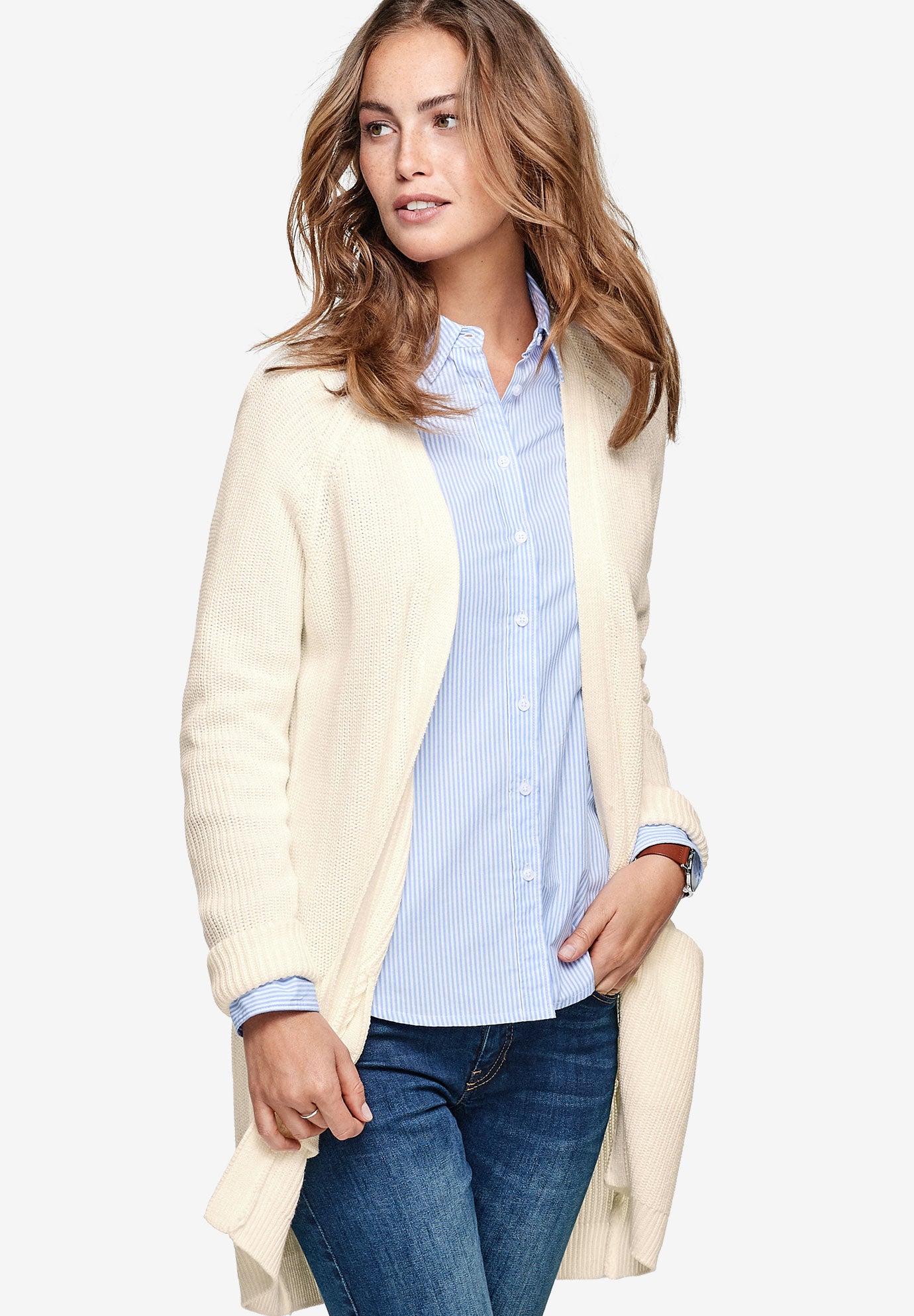 open sweater
