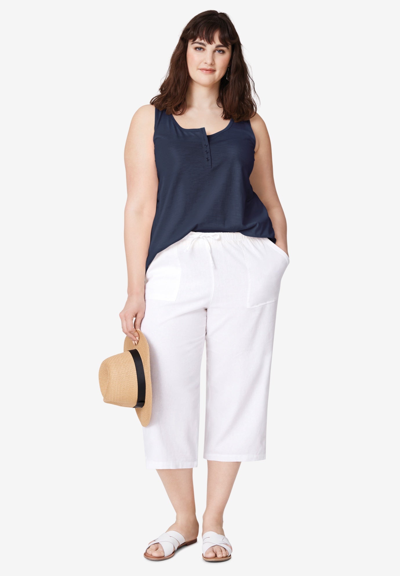 womens drawstring capris