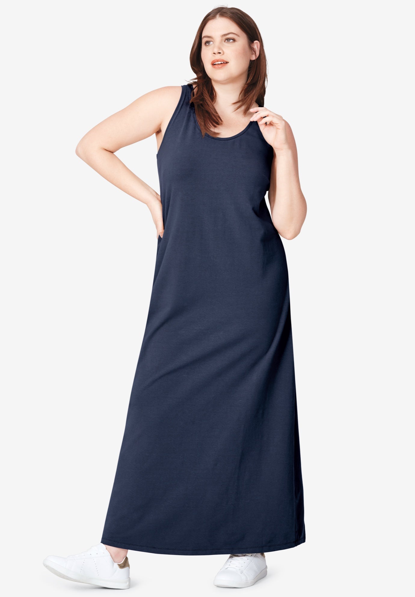 Tank Knit Maxi Dress by ellos®| Plus Size Maxi Dresses | Fullbeauty