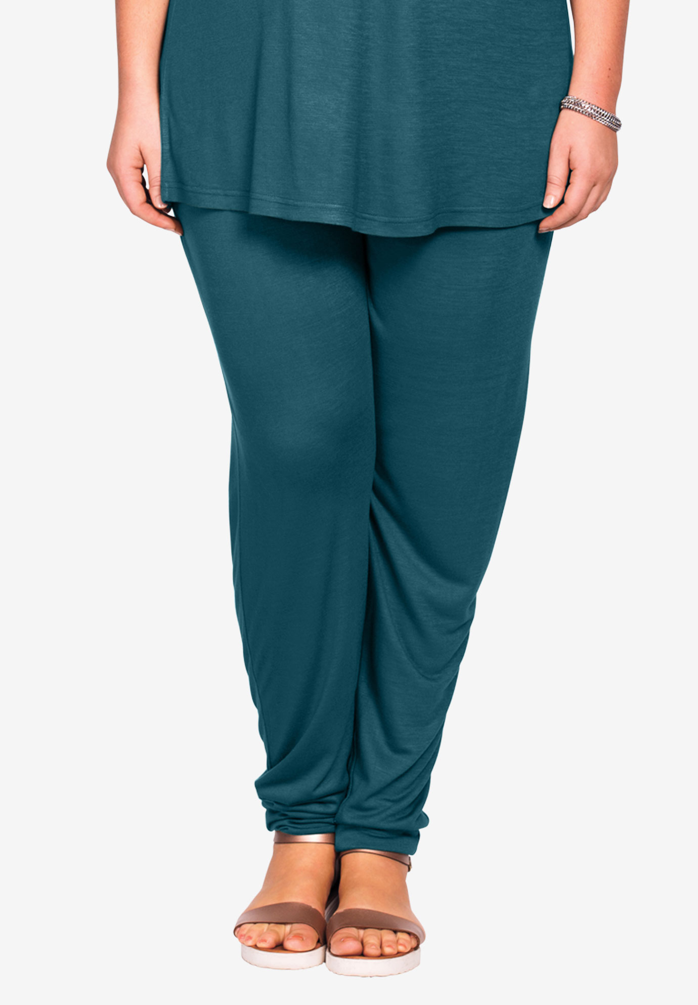 Soft Knit Elastic Waist Pants by ellos® | Plus Size Pants | Full Beauty
