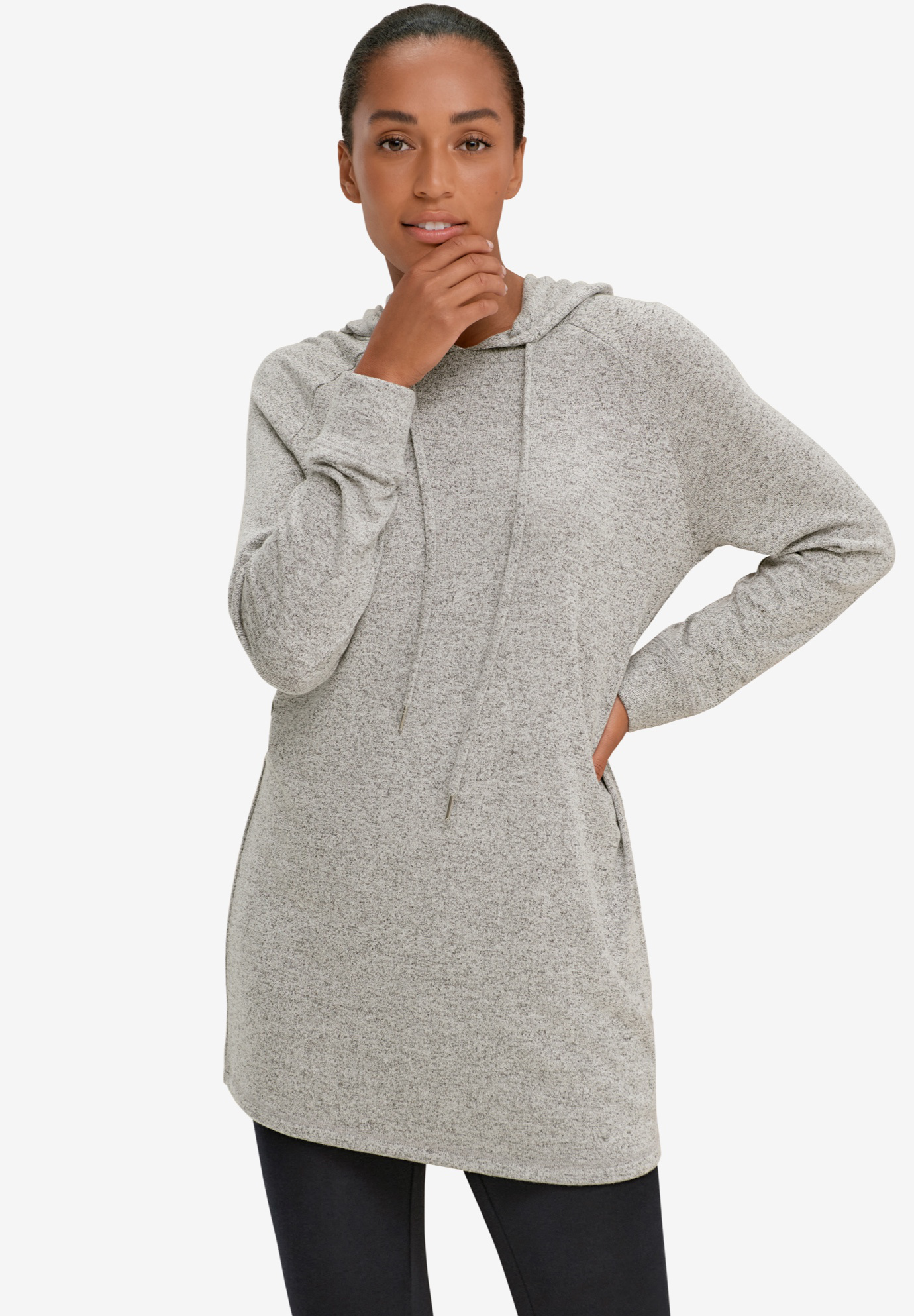 Ellos Women's Funnel-Neck Lounge Sweatshirt Tunic Sweatshirt