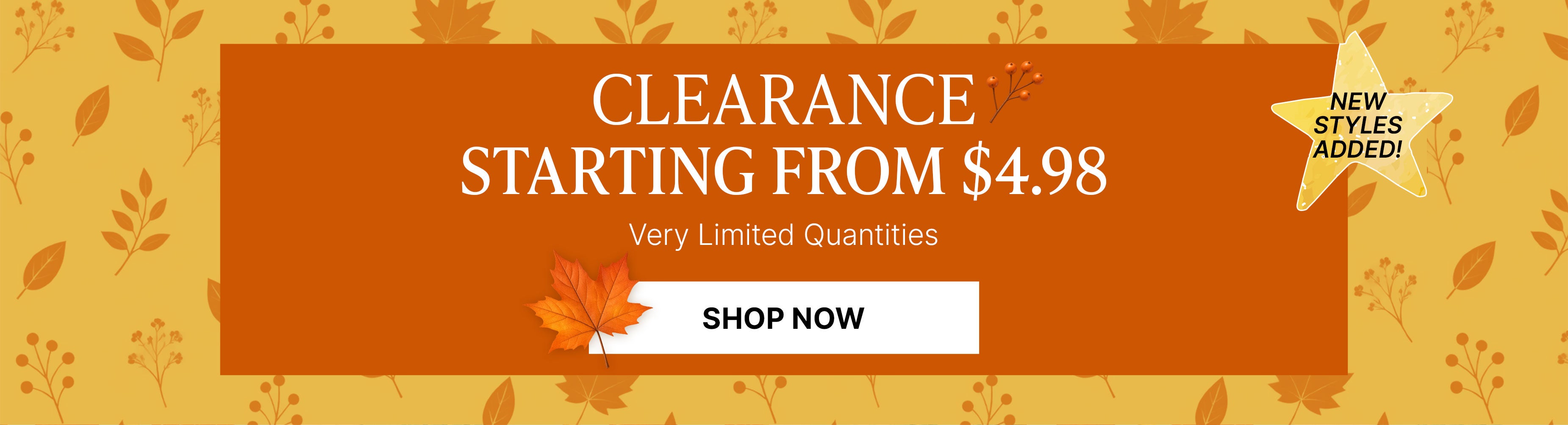 Fall is here 50% off sitewide SHOP NOW