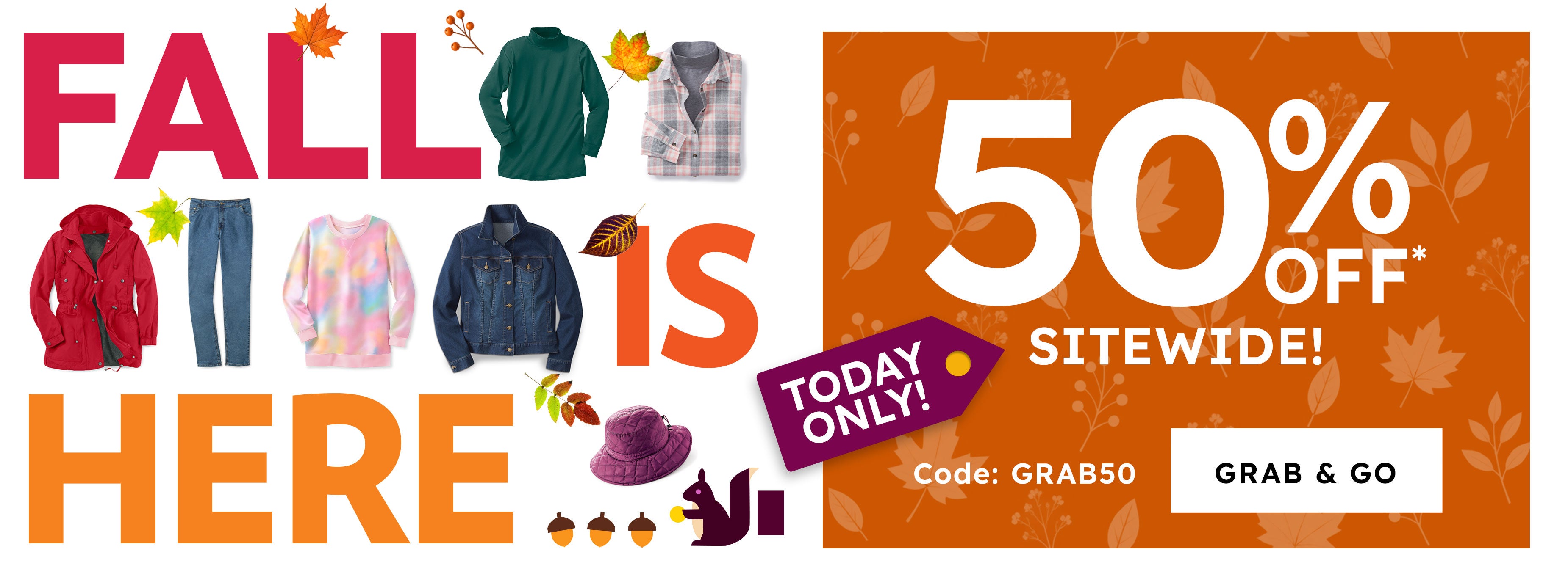 Fall is here 50% off sitewide SHOP NOW